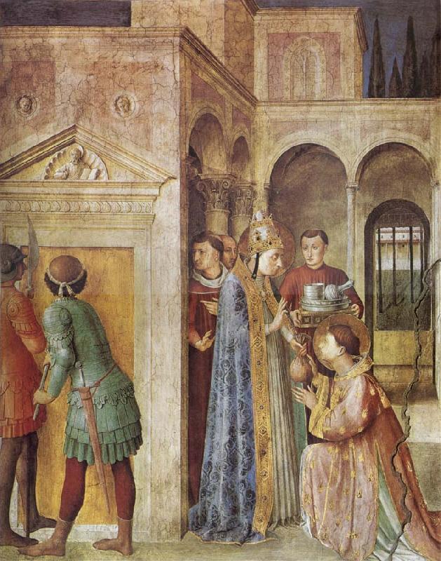 Fra Angelico St Lawrence Receiving the Church Treasures Spain oil painting art